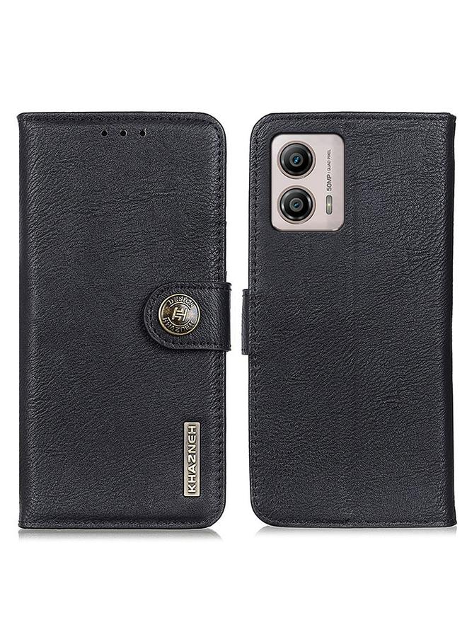 S-TOP Case For Motorola Moto G53 5G KHAZNEH Cowhide Texture Flip Leather Phone Case - Image 1