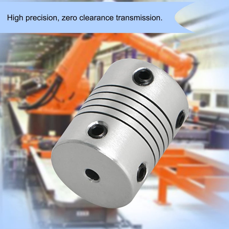 Aopin Flexible Beam Couplings 4mm to 8mm Flexible Coupler Shaft for 3D Printer, Length 25mm / 1" Motor Coupler Connector, Great Apply for Model Shaft, CNC Machine, Motor Guide, DIY Encoder 4 Pcs - Image 4