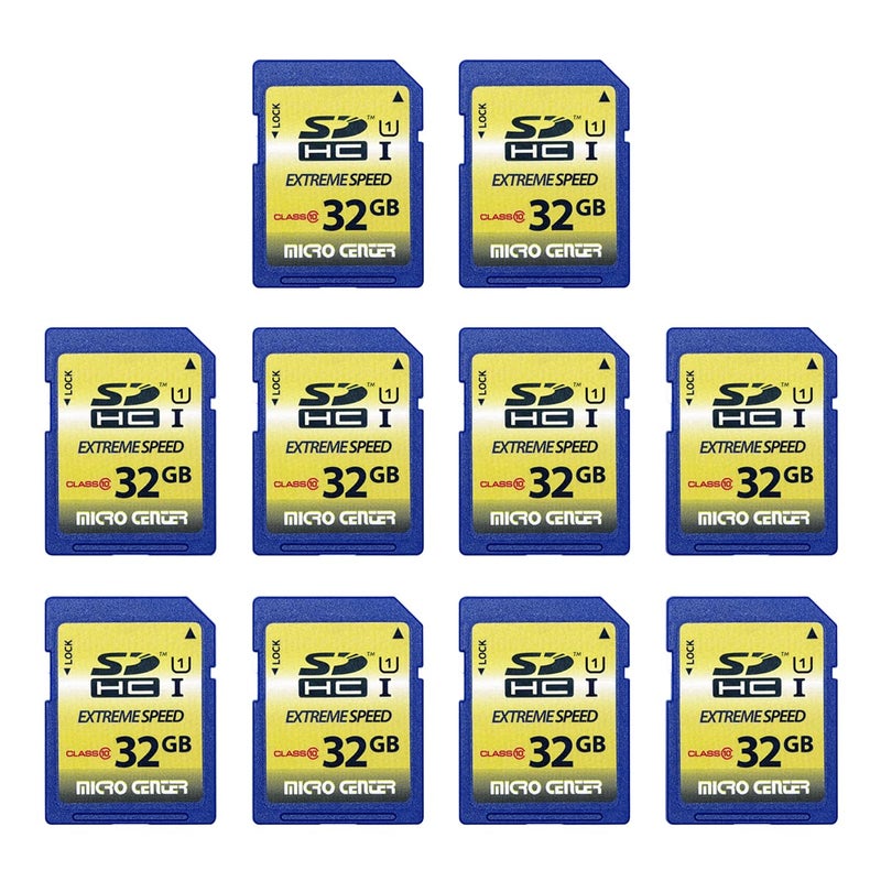 INLAND 32GB Class 10 SDHC Flash Memory Card Standard Full Size SD Card USH-I U1 Trail Camera by Micro Center (10 Pack) - Image 1