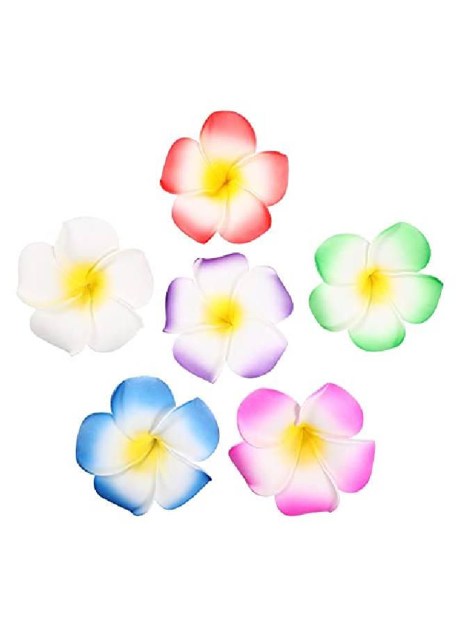 Amosfun 12 Pcs Hawaiian Plumeria Flower Hairpins Hair Clip Bridal Barrette Hairclip Hair Accessory For Tropical Beach Party Wedding Event Decoration(9Cm Mixed Color) - Image 2