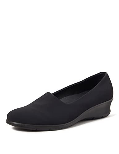 ECCO womens Felicia Stretch ballet flats BlackBlack 885 US
