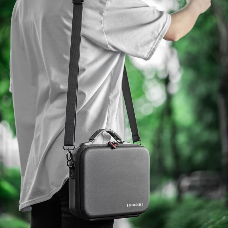 Careflection Storage Box for DJI OSMO Action 3 / DJI Action 4 Adventure Combo Water Proof Carry Case Shock Proof Action Camera, Hub Perfect Fit Bag : Protective Travel with Carabiner+Lanyard Ropes+Shoulder Straps - Image 4