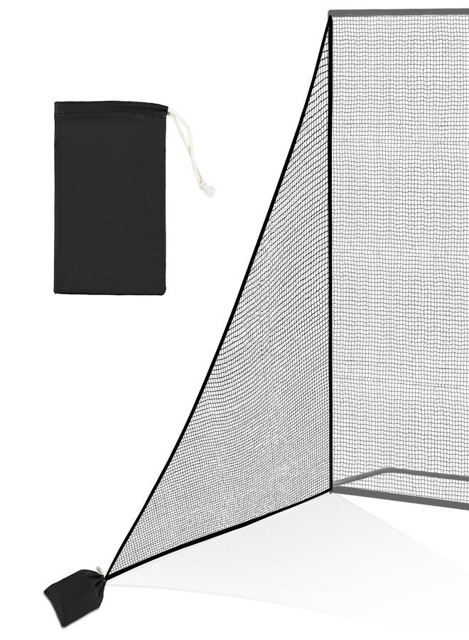 ParPeak Golf Hitting Nets Attachment, 7 * 10FT Heavy Duty Side Nets Barrier Netting for Golf, Baseball, Hockey with Sandbag(Black-1Pack) - Image 1