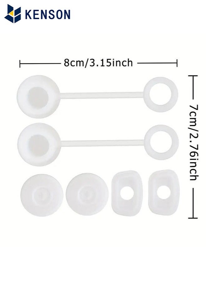 كِينْسُون سدادة سيليكون مقاومة للانسكاب 4 مجموعات ، غطاء قش متوافق مع كوب ستانلي 1.0 إصدار 40 أونصة / 30 أونصة ، ملحقات بهلوان ، تتضمن 4 غطاء غطاء من القش ، 4 سدادات انسكاب مربعة و 4 سدادة تسرب مستديرة - Image 2