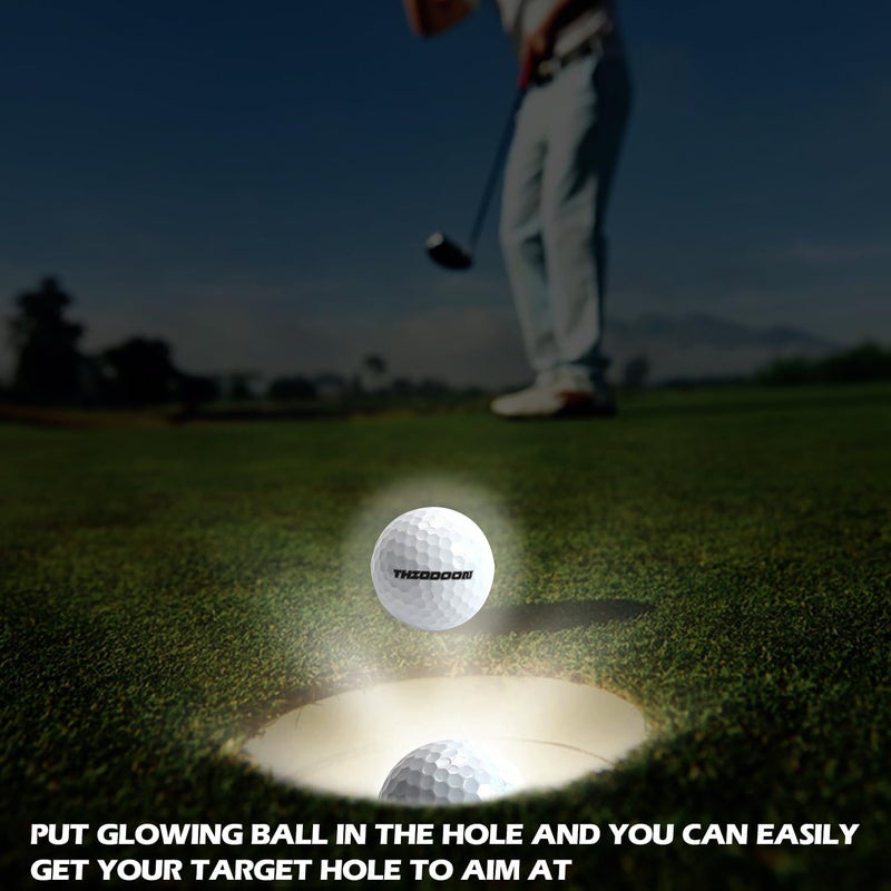 THIODOON Glow in The Dark Golf Balls with 7 Colors Keep Changing and Timer Resets Every Striking Light up LED Glowing Golf Balls 48 Hours Battery Life for Night Golfing - Image 4