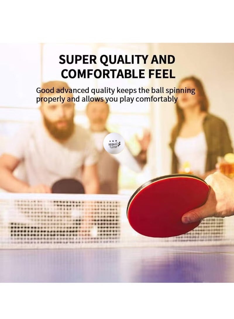 REGAIL 60-Pack ABS Table Tennis Balls | 40mm Tournament-Level Bounce | Durable for Indoor/Outdoor Use | For Kids & Adults | White Portable Case - Image 5