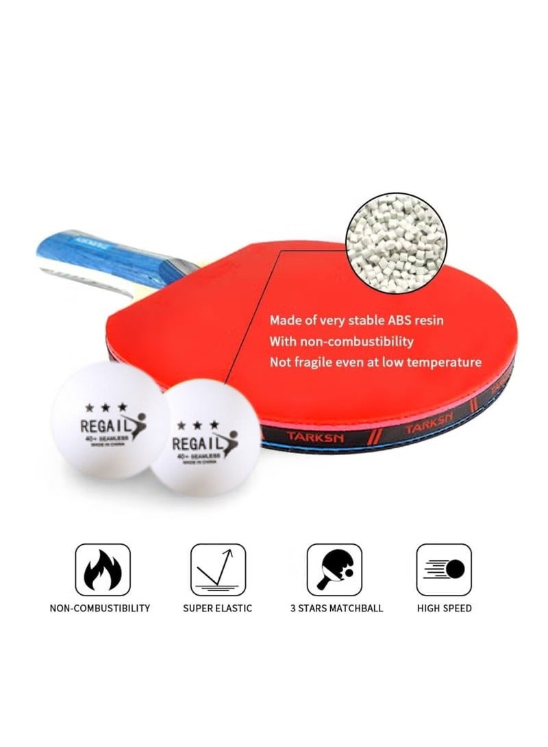 REGAIL 60-Pack ABS Table Tennis Balls | 40mm Tournament-Level Bounce | Durable for Indoor/Outdoor Use | For Kids & Adults | White Portable Case - Image 4