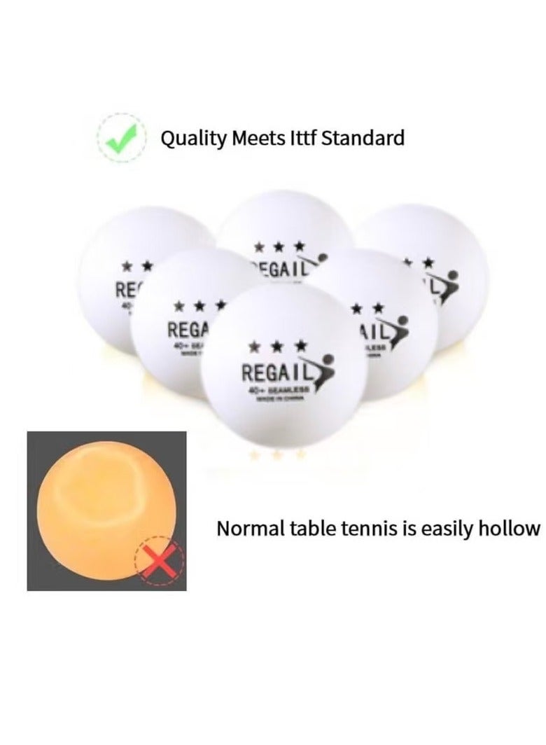 REGAIL 60-Pack ABS Table Tennis Balls | 40mm Tournament-Level Bounce | Durable for Indoor/Outdoor Use | For Kids & Adults | White Portable Case - Image 3