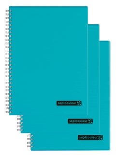 Maruman Sept Couleur 3-Piece Septcouleur Notebook A6 Size Blue  - Image 1