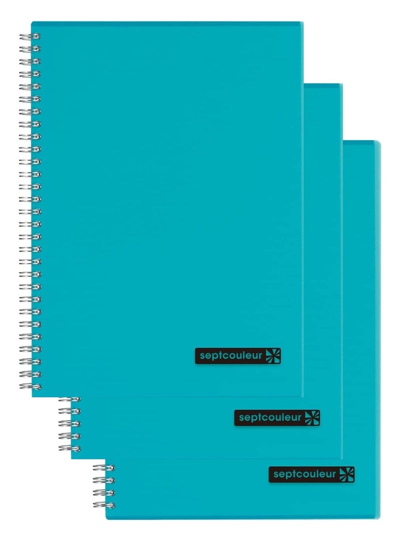 Maruman Sept Couleur - 3-Piece Septcouleur Notebook A6 Size Blue - Image 1