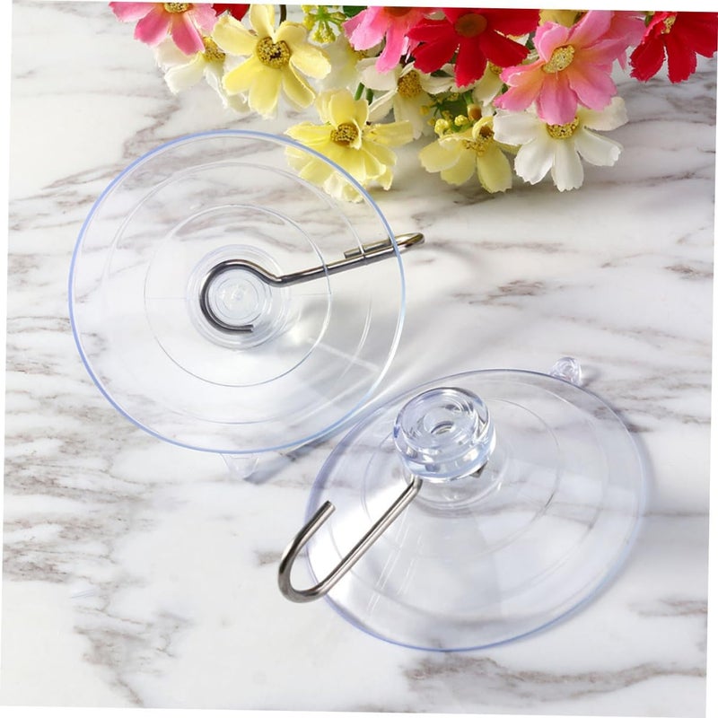 Multipurpose PVC Suction Cup Hooks 10pcs, Strong Suction Hangers for Home Use, Clothes and Bird Cage Hooks, Convenient Removable Storage Solution for Kitchen Bathroom and Window - Image 4