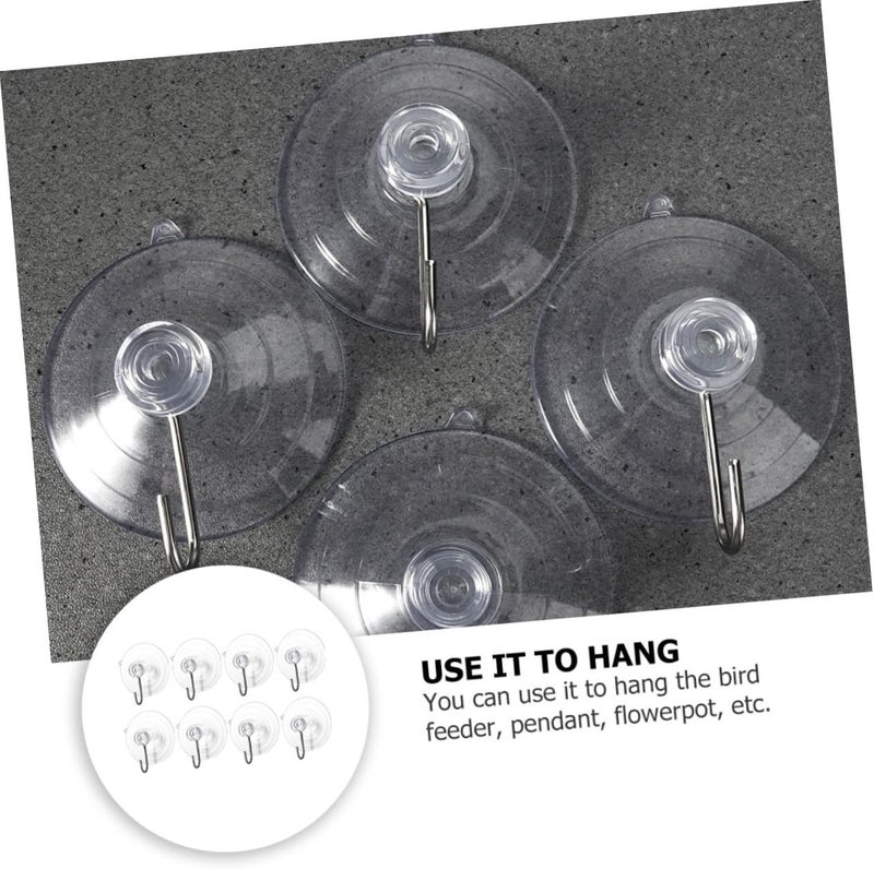 Multipurpose PVC Suction Cup Hooks 10pcs, Strong Suction Hangers for Home Use, Clothes and Bird Cage Hooks, Convenient Removable Storage Solution for Kitchen Bathroom and Window - Image 3