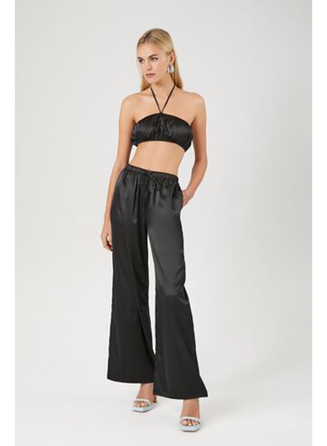 FOREVER 21 Satin Crop Top & Pants Set - Image 4
