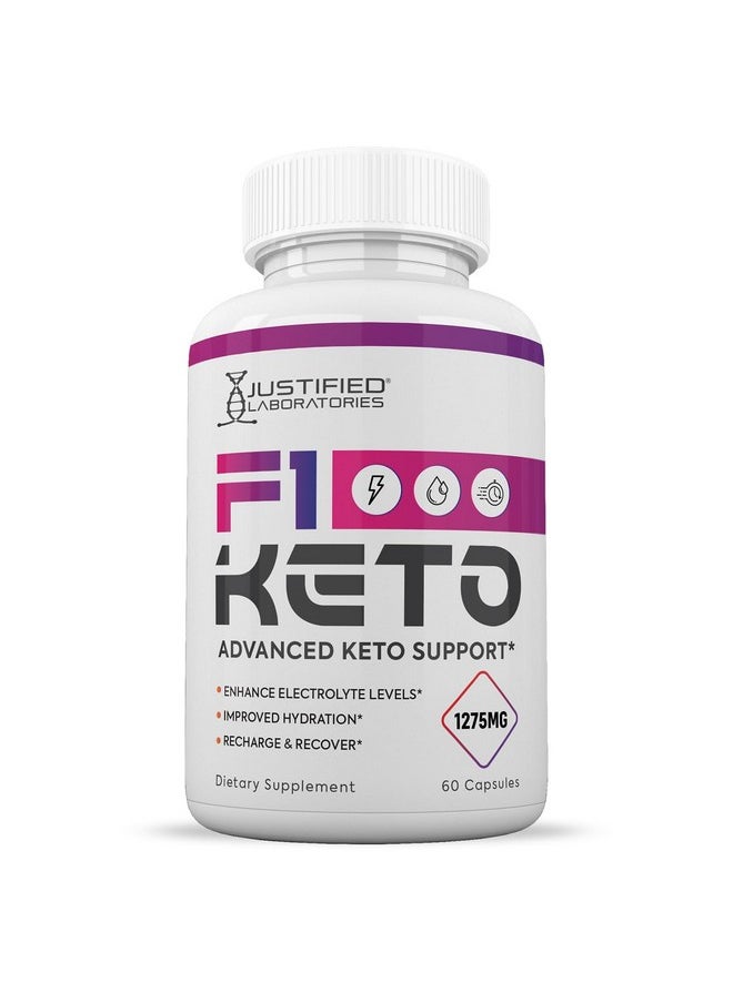 Health & Household - (2 Pack) F1 Keto Pills 1275Mg New & Improved Formula Contains Apple Cider Vinegar Extra Virgin Olive Oil Powder Green Tea Leaf 120 Capsules - Image 1