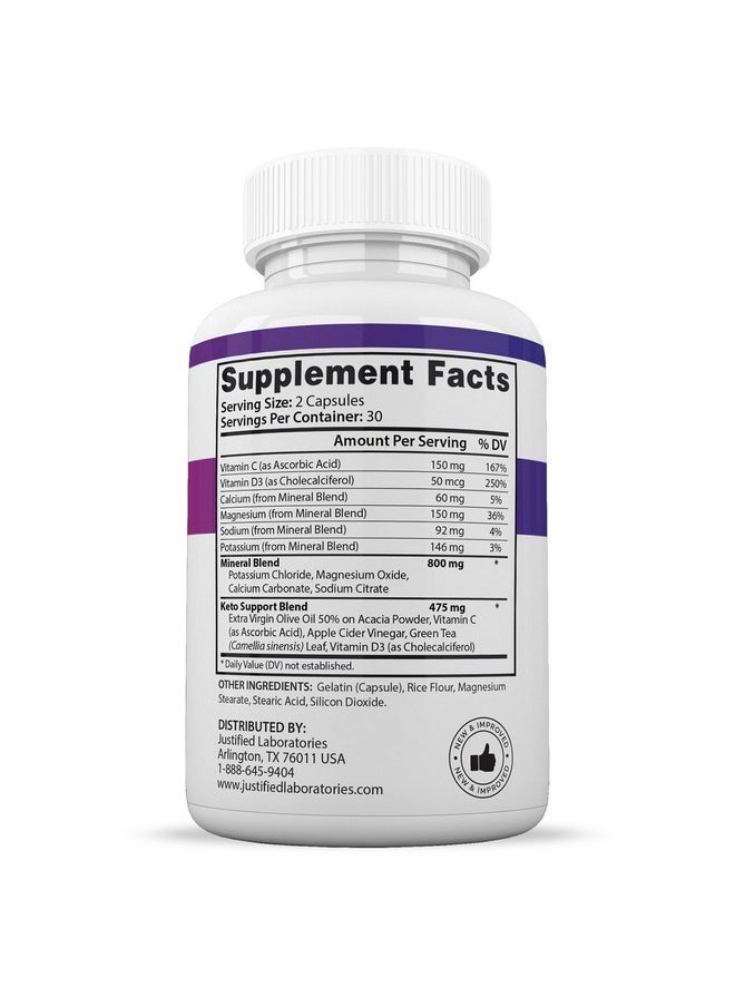 Health & Household - (2 Pack) F1 Keto Pills 1275Mg New & Improved Formula Contains Apple Cider Vinegar Extra Virgin Olive Oil Powder Green Tea Leaf 120 Capsules - Image 1