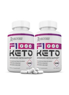 (2 Pack) F1 Keto Pills 1275Mg New & Improved Formula Contains Apple Cider Vinegar Extra Virgin Olive Oil Powder Green Tea Leaf 120 Capsules