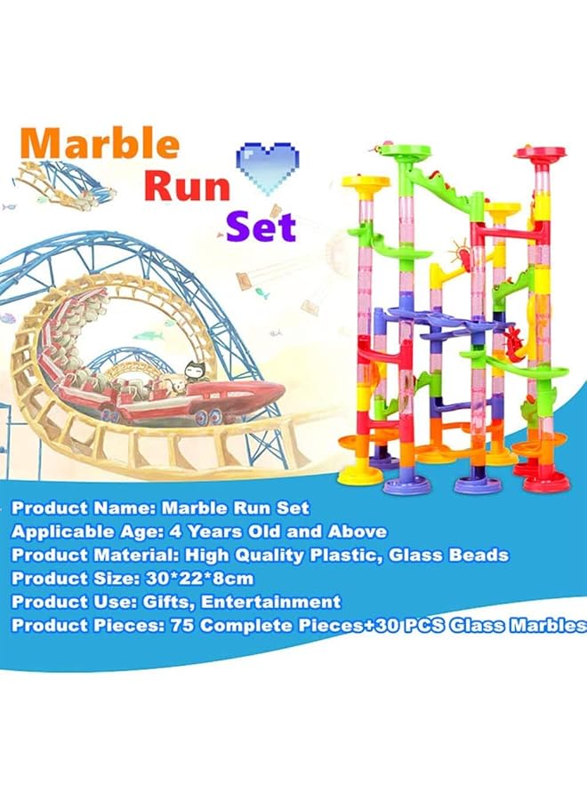 Mumoo Bear Marble Run Railway Toy Diy Building Blocks Marble Runs Coaster Railway Construction Marble Game For 3 4 5 6+ Years Old Boys Girls Kids Toy - Image 5