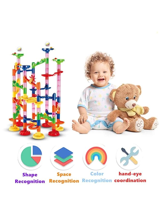 Mumoo Bear Marble Run Railway Toy Diy Building Blocks Marble Runs Coaster Railway Construction Marble Game For 3 4 5 6+ Years Old Boys Girls Kids Toy - Image 2