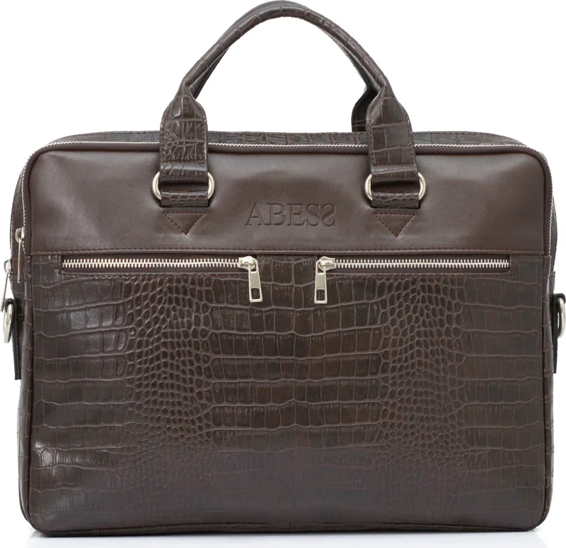 Abess Briefcase, Handy 3-Compartment Briefcase, Laptop Compartment