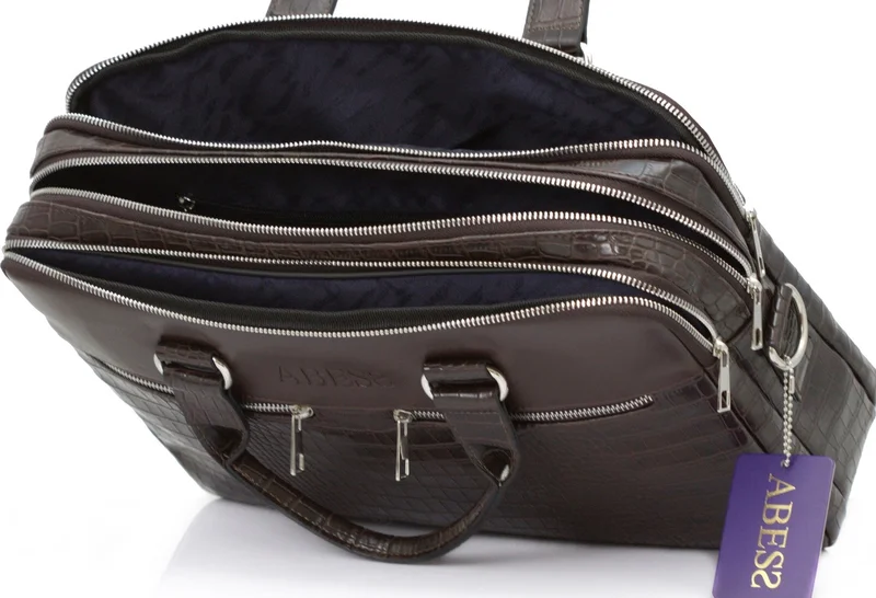 Abess Briefcase, Handy 3-Compartment Briefcase, Laptop Compartment