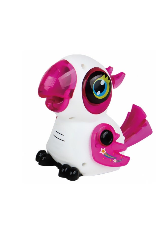 Soofam Innovative Parrot Induction Line Following Robot Toy, LED Light Education Interactive STEM Toy, Children Draw Black Lines to Track Automatically Toy (Red) - Image 1