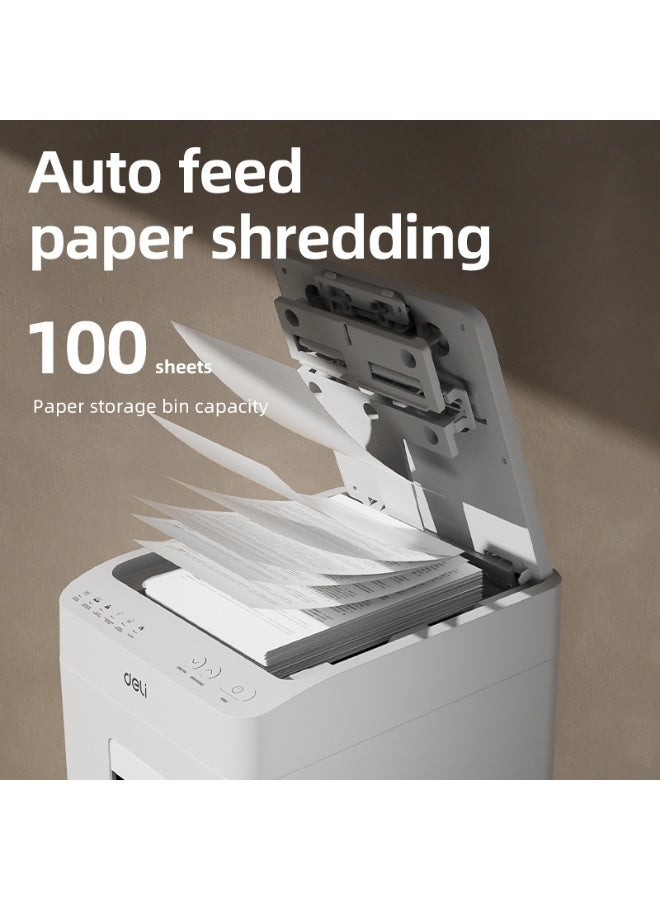 ديلي آلة تمزيق ورق أوتوماتيكية P5 سعة 100 ورقة تقطيع متقاطع سلة 26 لتر مع شاشة لمس - Image 2
