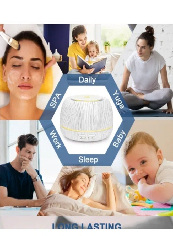 Mini 300ml ultrasonic atomization cold mist aromatherapy humidifier • USB car aromatherapy light • Dark wood grain color+Remote control - Image 5