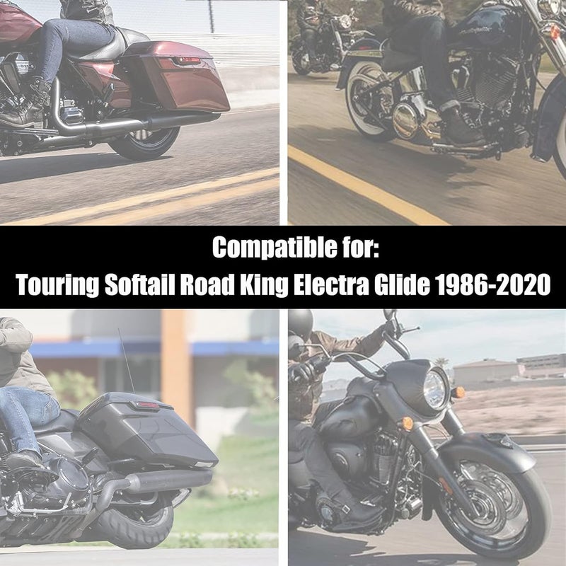 AUFER 2Pcs Motorcycle Front Driver Rider Inserts Floorboards Foot Peg Footrest Footboards Compatible With For Touring Electra Glide Road Glide Road King Softail (Black) - Image 4