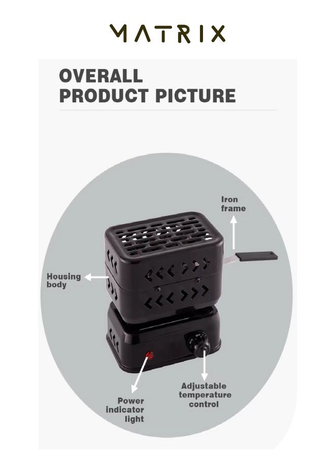 MATRIX New Design Electric Charcoal Starter, Fire Burner Stove Removable Handle, 220v, 1200w  - Image 2
