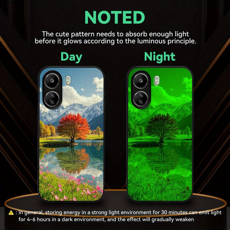 Designer Glowing Phone Case Multicolor Autumn Landscape Compatible with Redmi 13C 5G Series - Image 2