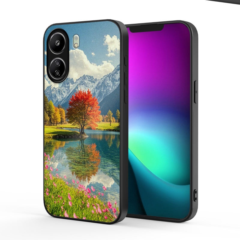 Designer Glowing Phone Case Multicolor Autumn Landscape Compatible with Redmi 13C 5G Series - Image 4