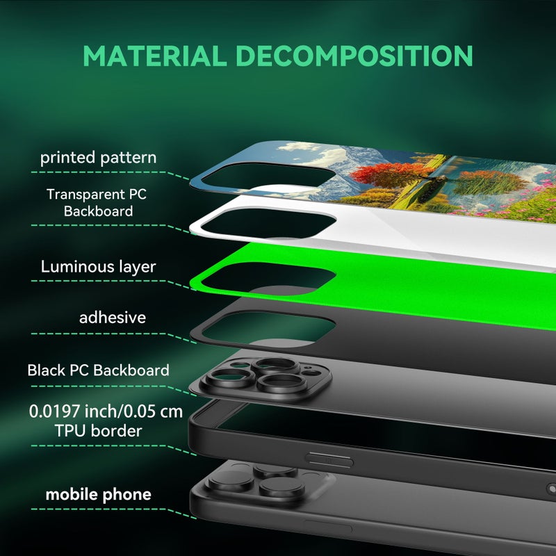 Designer Glowing Phone Case Multicolor Autumn Landscape Compatible with Redmi 13C 5G Series - Image 3