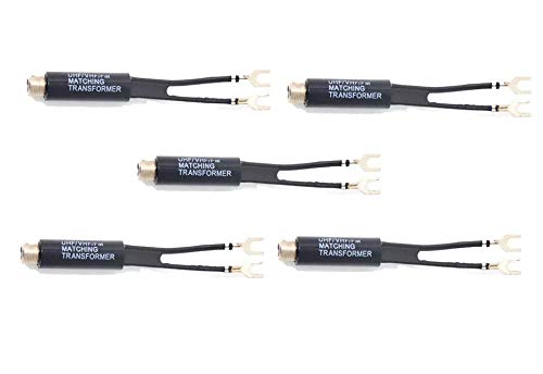 Accessonico 5 Pack 75 Ohm to 300 Ohm UHF VHF FM Antenna Adapter Matching Transformer Converter F Type Female TV Coax Connector Plug for Cable Wire Coaxial F Pin Antenna Jack - Image 2