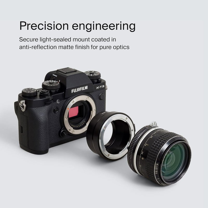 Urth Lens Mount Adapter: Compatible for Nikon F Lens to Fujifilm X Camera Body - Image 4