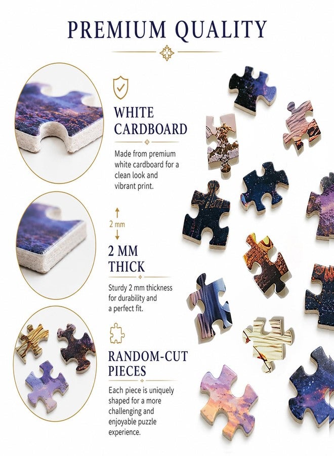 Yunlus Jigsaw Puzzles for Adults 1000 Pieces Twilight Castle Impossible Hard Difficult Challenging Puzzles for Adults Teens 1000pc Reflections Lake Jigsaw Puzzle 1000 Pieces 28 x 20 inch - Image 5