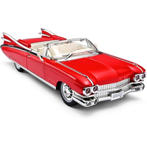 DEUSON ECOM 1:24 Scale Cadillac Eldorado Toy Car for Kids Diecast Metal Model Car Collection with Light Sound Pull Back Openable Door - Image 1