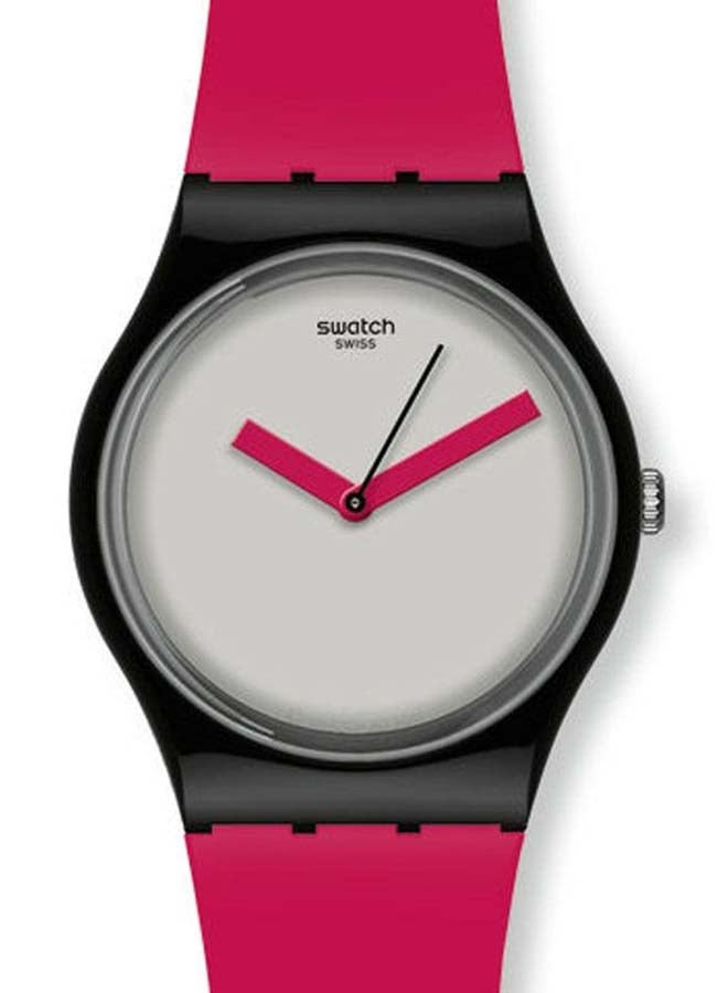 Swatch ساعة يد مقاومة للماء للجنسين باللونين الوردي والرمادي بحركة كوارتز - 40 مم - Image 2