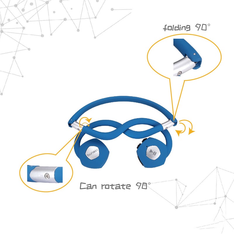 سماعة رأس بلوتوث بطوق حول الرقبة، و تعمل بتقنية التوصيل العظمي. أسود - Image 3