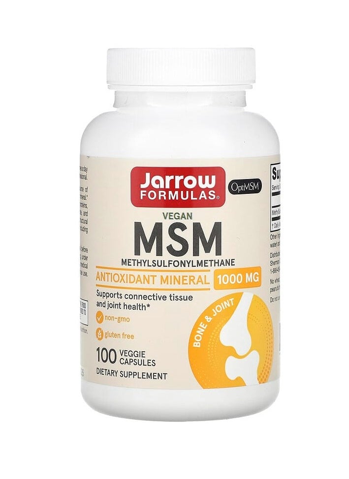 jarrow formulas MSM, 1,000 mg, 100 Veggie Capsules 
