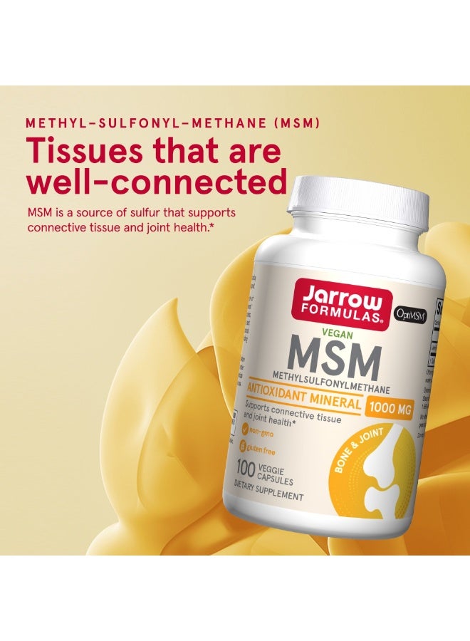 jarrow formulas MSM 1,000 mg 100 Veggie Capsules - Image 2
