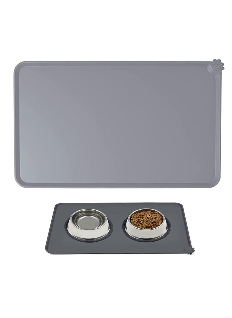 spa luxetique Pet Food Mat,Pet Silicone Bowl Mat,Pet Feeding Mat,Waterproof Dog Cat Mat Pet Placemat Premium Silicone FDA Grade Non-stick Non Slip Anti Spill Easy Clean  - Image 1