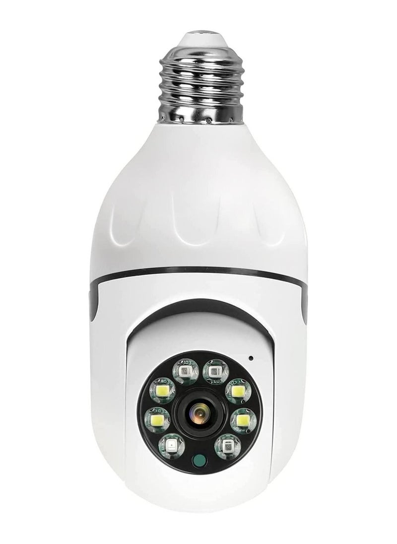 Generic - E27 Bulb 1080P 2.4GHz WiFi 360 Degree Panoramic Night Vision 2-Way Audio, Smart Motion Detection and Alarm Surveillance Cameras - Image 1