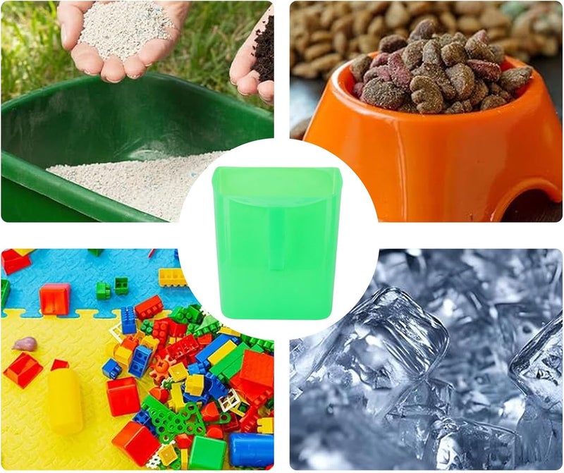 Hilitand Feed Scoop, Large Plastic Enclosed Scoop with Sturdy Handle for Cat Litter Pet Food Ice Cubes Grains Pellet Feed - Image 5