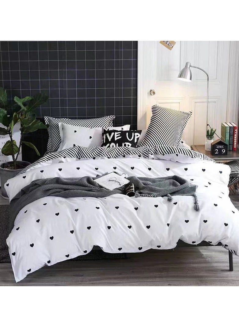 Super Soft Cooling King Duvet Cover Bed Sheets Set 6 Piece Easy Care Fitted Flat Sheet & Pillowcase Sets Deep Pocket 16" Wrinkle Free Fade Resistant