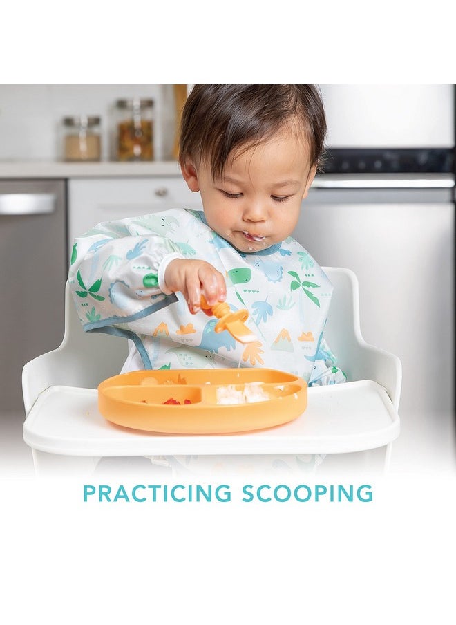 BUMKiNs Disney Baby Utensils Set Chewtensils Silicone Spoons For Dipping Selffeeding Baby Led Weaning Trainer Learning First Stage Stage Eating Fork And Spoon Babies 6 Months Winnie The Pooh  - Image 4