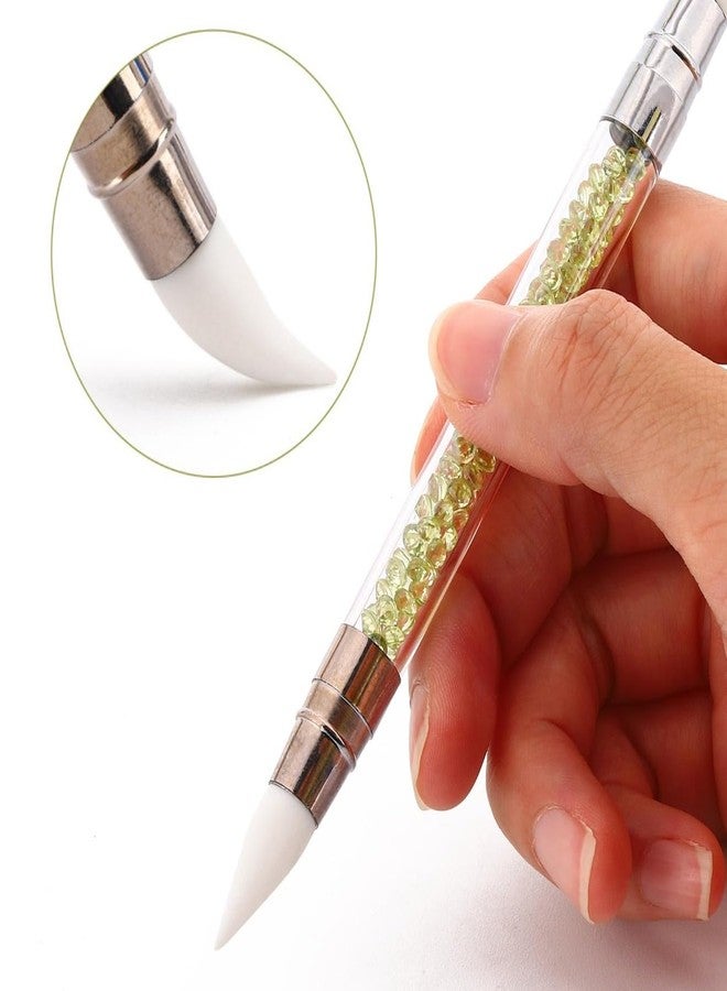 BTYMS 5 Pcs Silicone Nail Tool - Dotting Tool, Dual Tipped Nail Art Sculpture Pen, Brush - Image 2