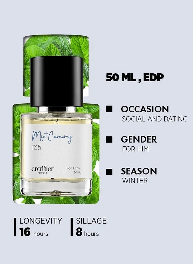 Craftier Perfume Inspired-Ultra Male MINT CARAWAY - Inspired of-ULTRA MALE, Eau De Parfum for Men - 50ml, Long Lasting Spicy Fragrance Upto 16 Hrs, Travel Size Men's Perfume for Men | Best Price UAE