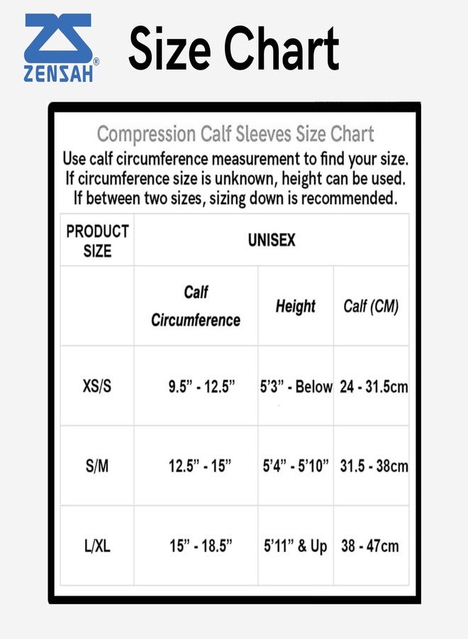 Zensah Running Leg Compression Sleeves - Shin Splint, Calf Compression Sleeve Men and Women (White, Small/Medium) - Image 4