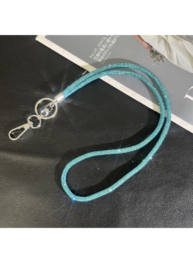NIBEMINENT Super Cute Beaded Phone Charm – Trendy Phone Chain Wrist Strap, Shining Beads Chain Lanyard for Cell Phone