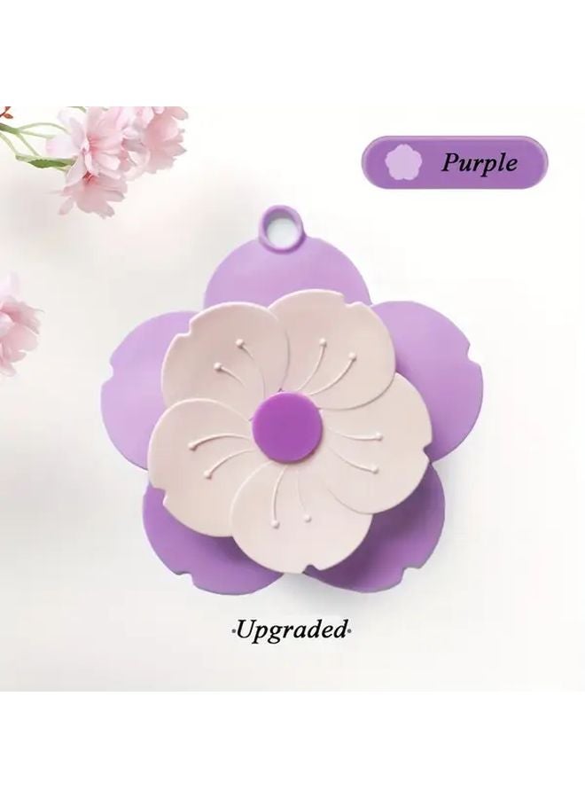 Upgraded Style Purple Silicone Hair Catcher Drain Stopper Odor Proof Guard For Bathroom Shower And Kitchen - Image 1